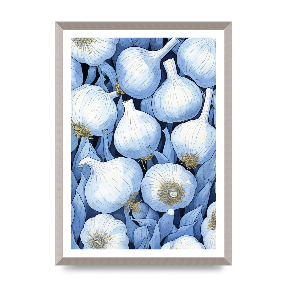 Stylized Garlic Bulbs Clean Art