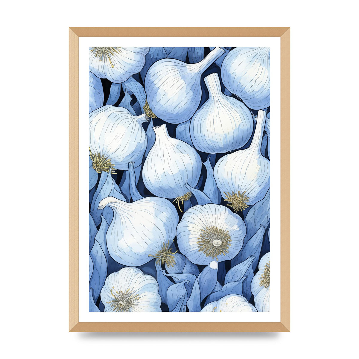 Stylized Garlic Bulbs Clean Art