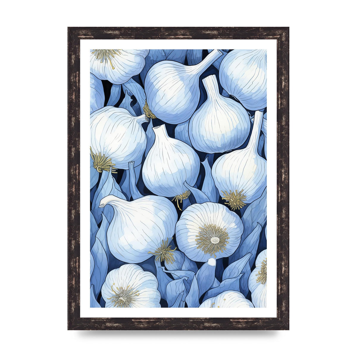 Stylized Garlic Bulbs Clean Art