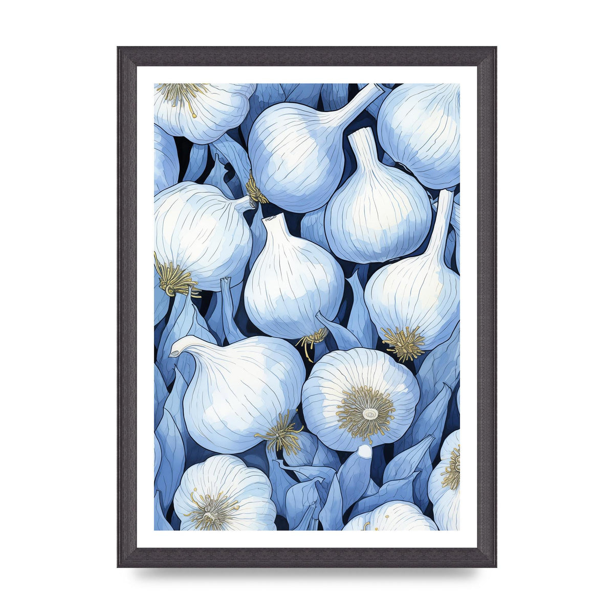 Stylized Garlic Bulbs Clean Art
