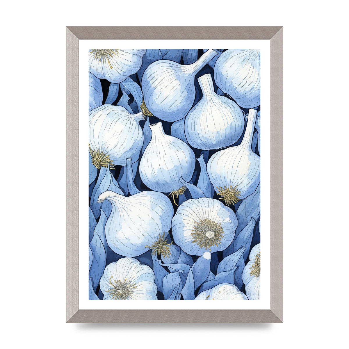 Stylized Garlic Bulbs Clean Art
