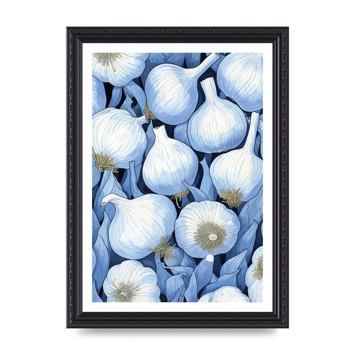 Stylized Garlic Bulbs Clean Art