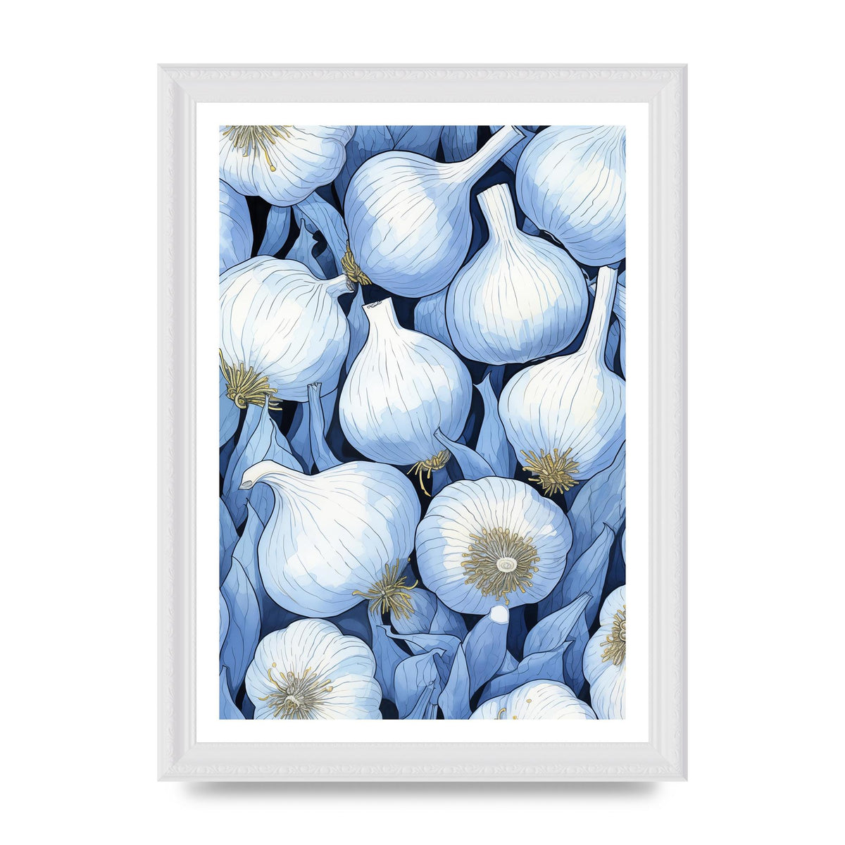 Stylized Garlic Bulbs Clean Art