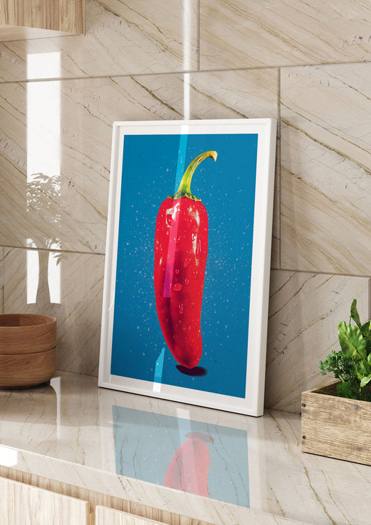 Fiery Essence Red Chili Risograph