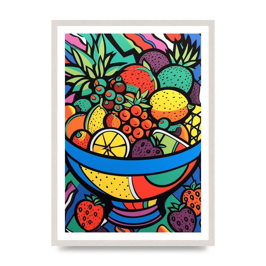 Animated Fruit Bowl in Britto Style