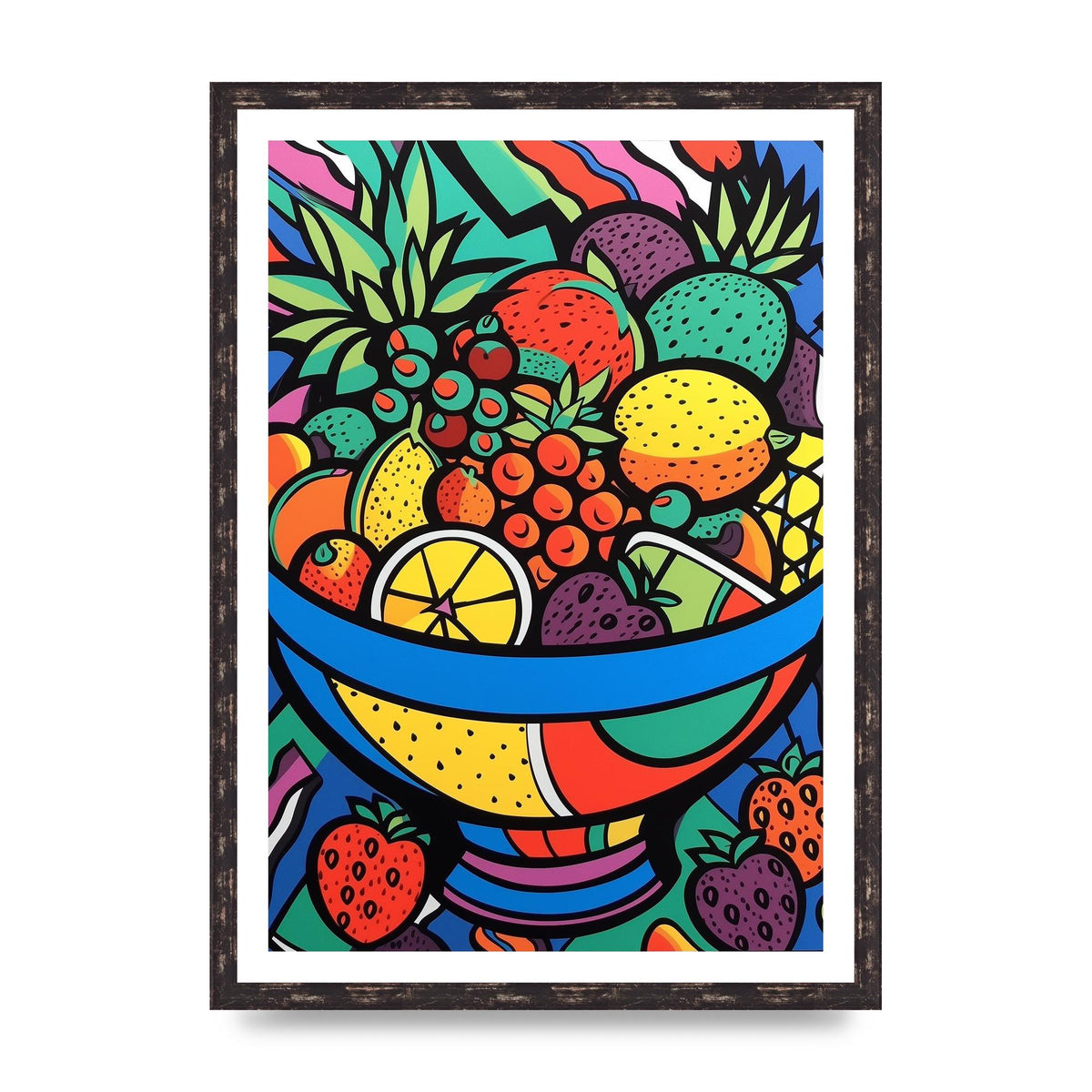 Animated Fruit Bowl in Britto Style