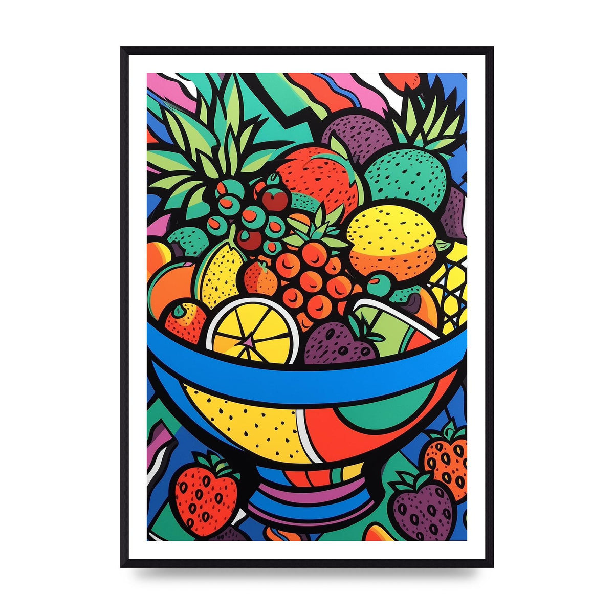 Animated Fruit Bowl in Britto Style
