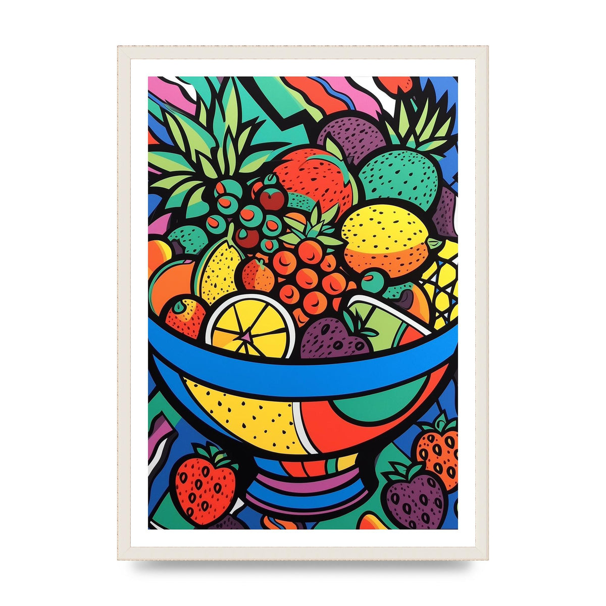 Animated Fruit Bowl in Britto Style