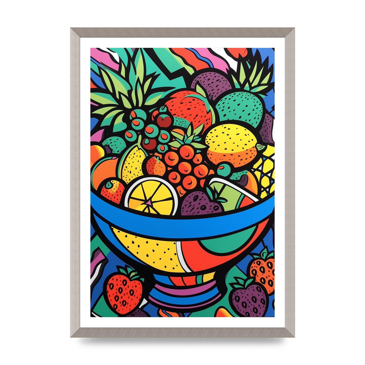 Animated Fruit Bowl in Britto Style
