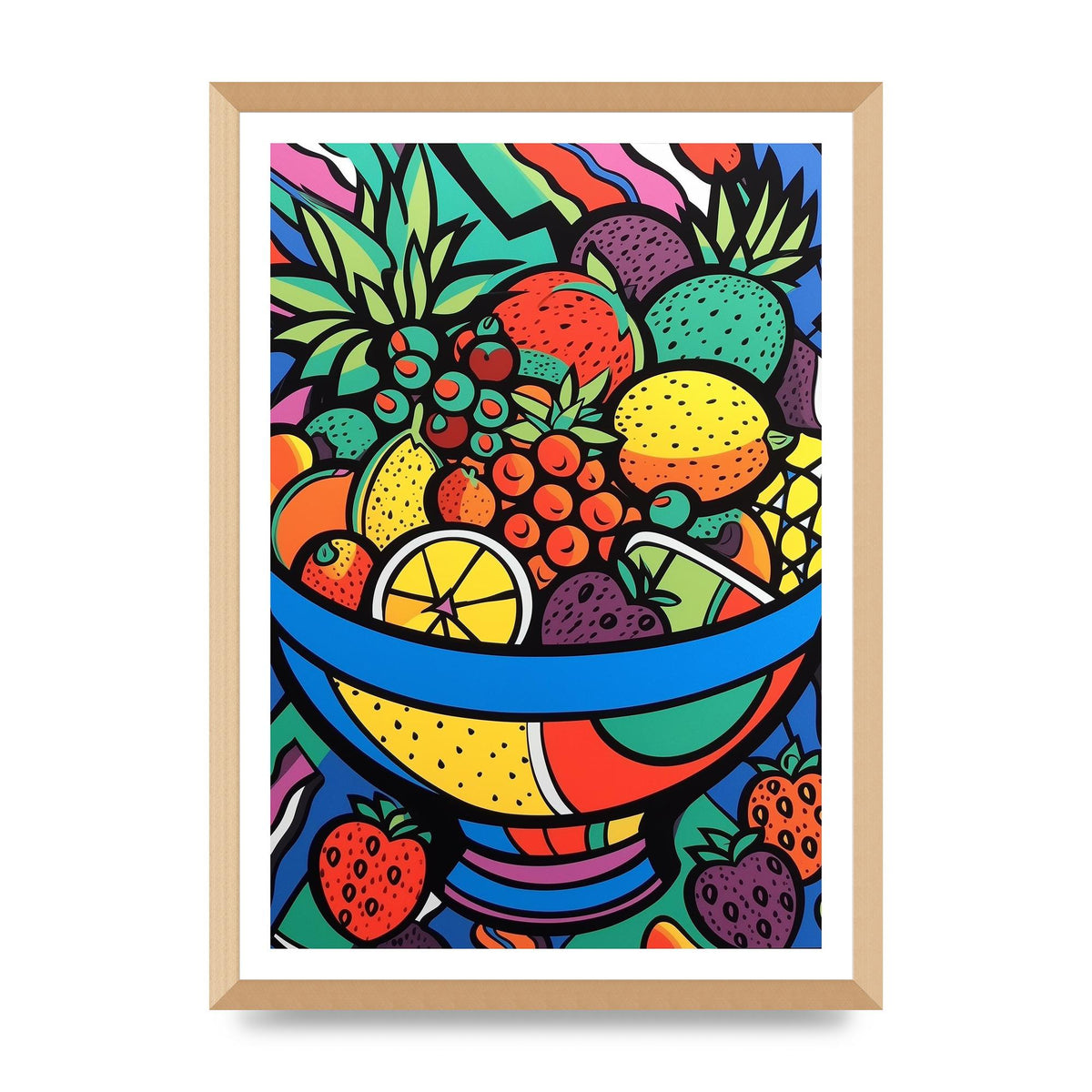 Animated Fruit Bowl in Britto Style