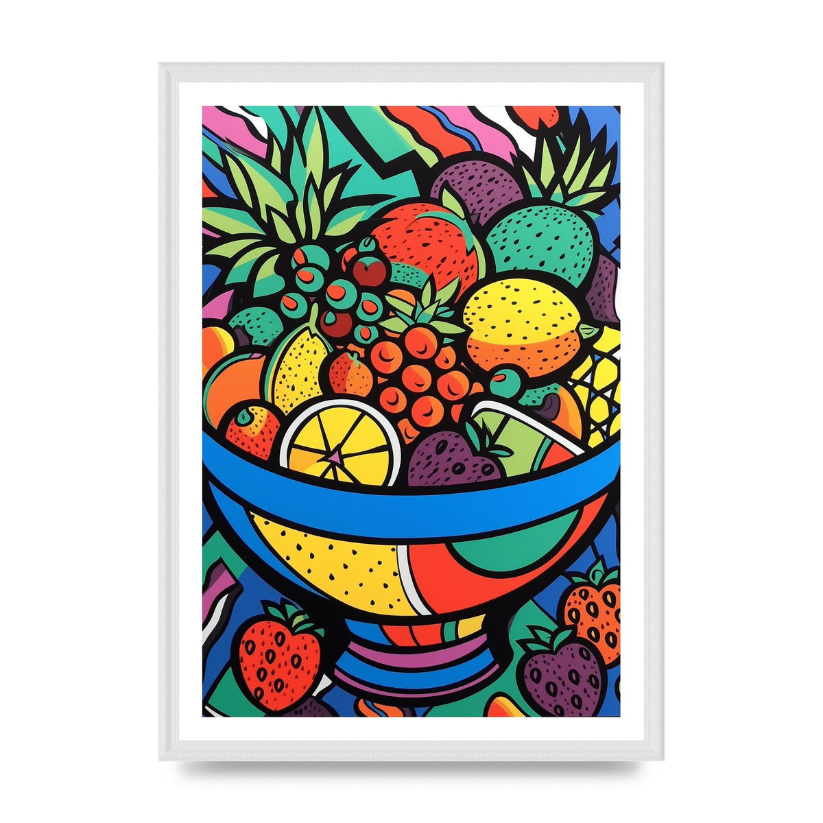 Animated Fruit Bowl in Britto Style