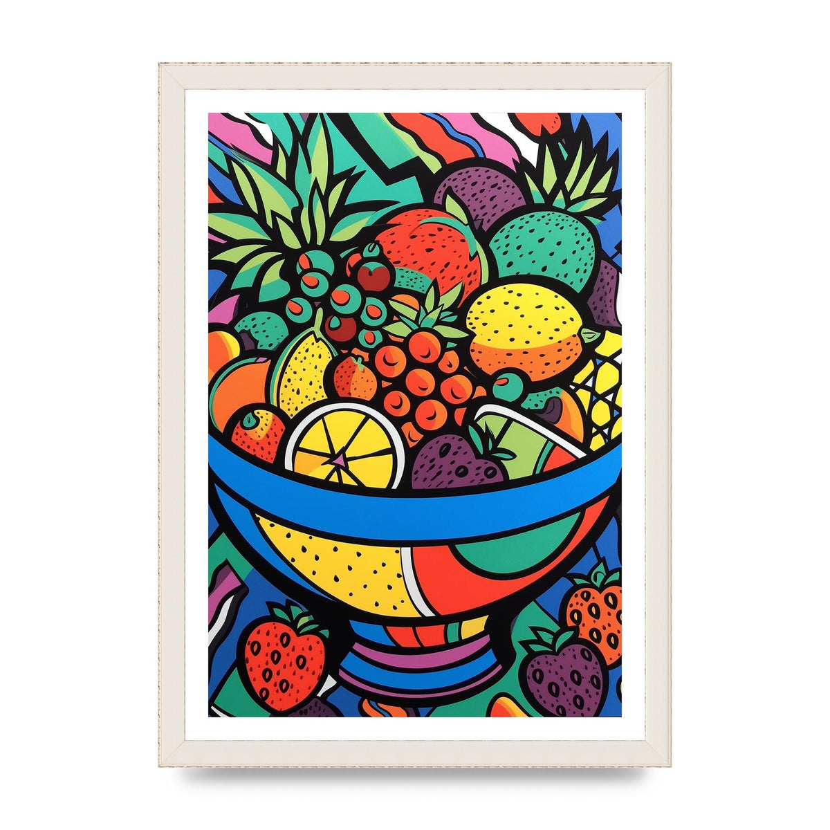 Animated Fruit Bowl in Britto Style