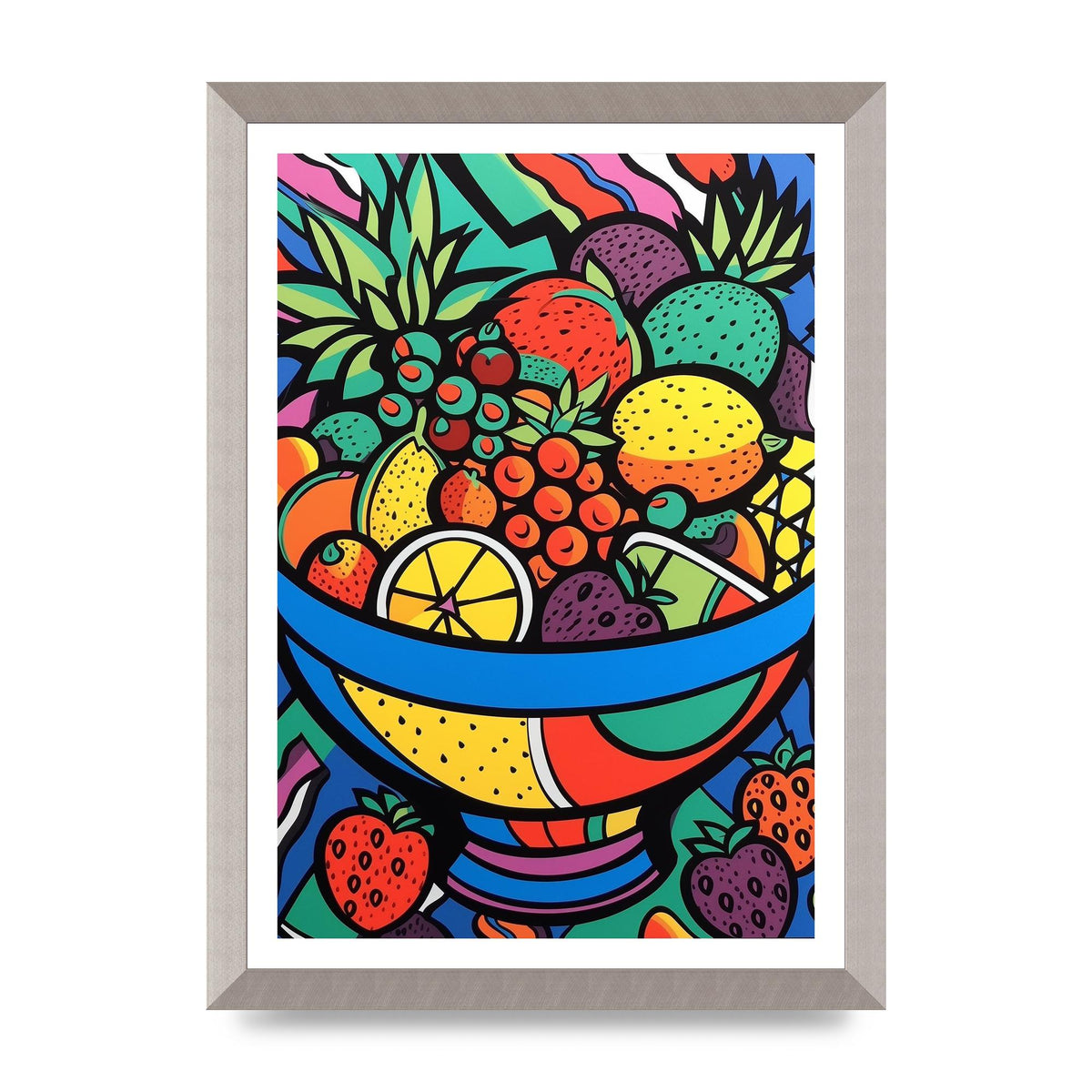 Animated Fruit Bowl in Britto Style