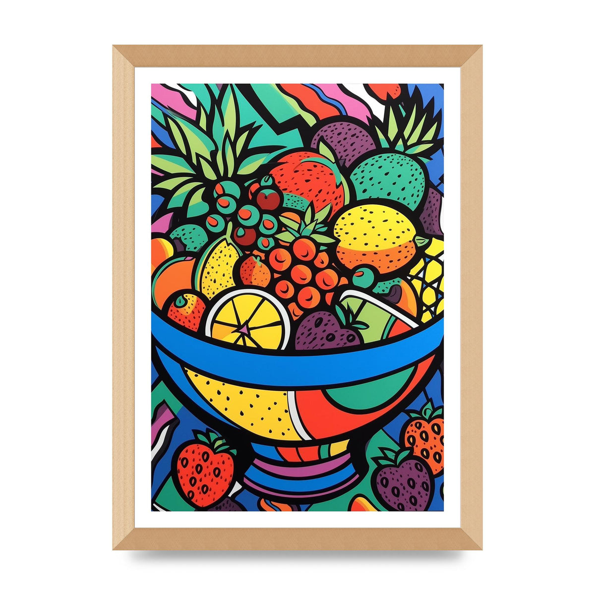Animated Fruit Bowl in Britto Style