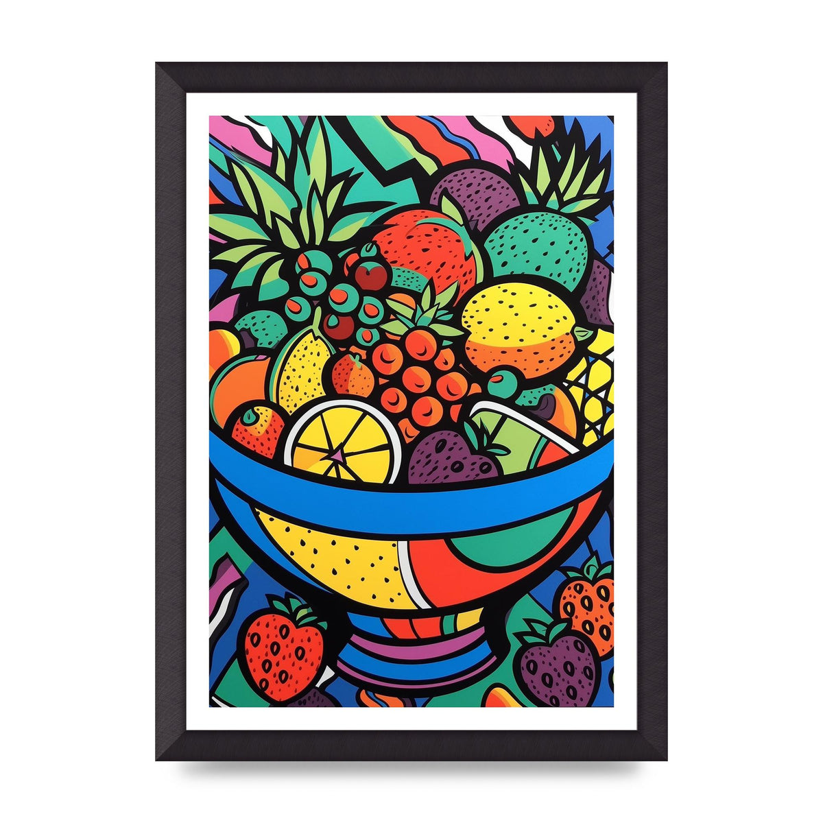 Animated Fruit Bowl in Britto Style