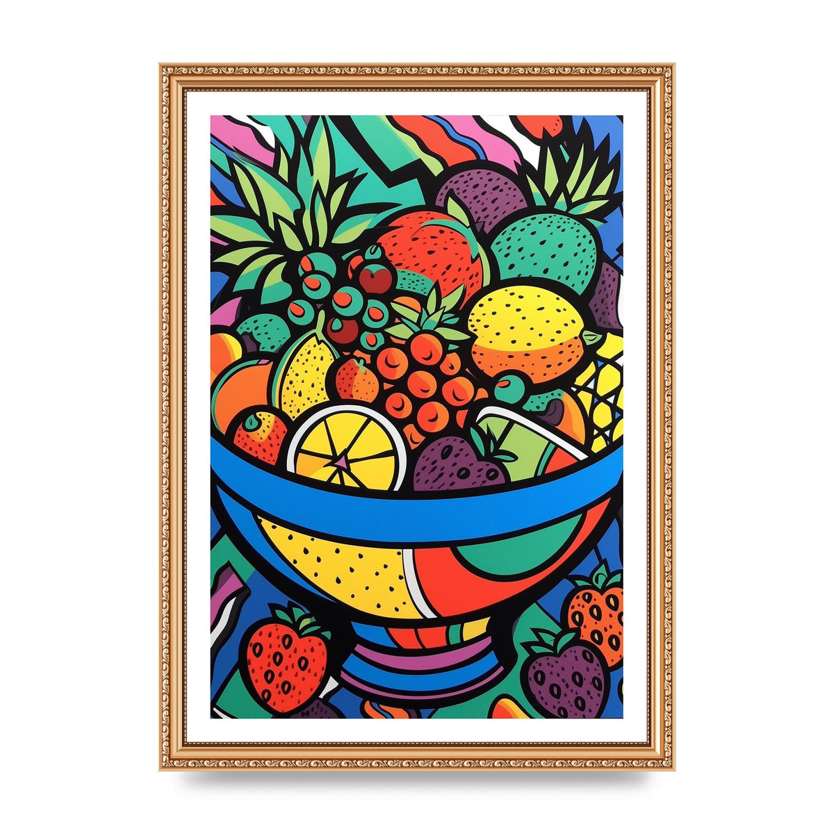 Animated Fruit Bowl in Britto Style
