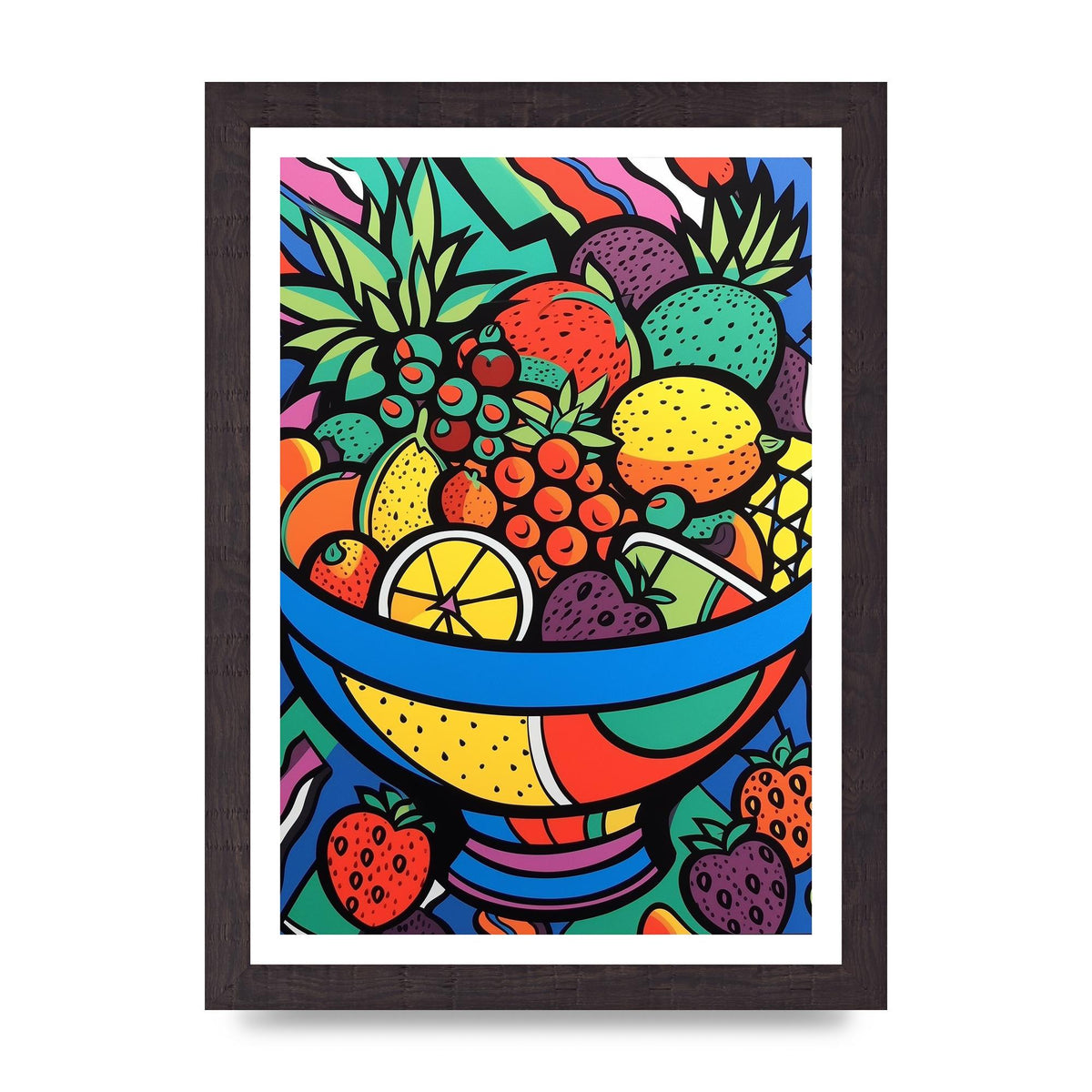 Animated Fruit Bowl in Britto Style