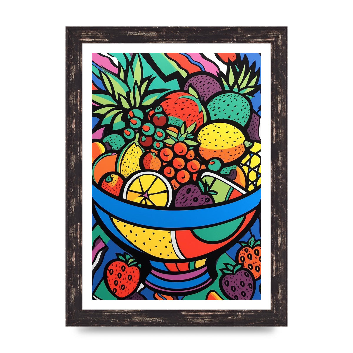 Animated Fruit Bowl in Britto Style