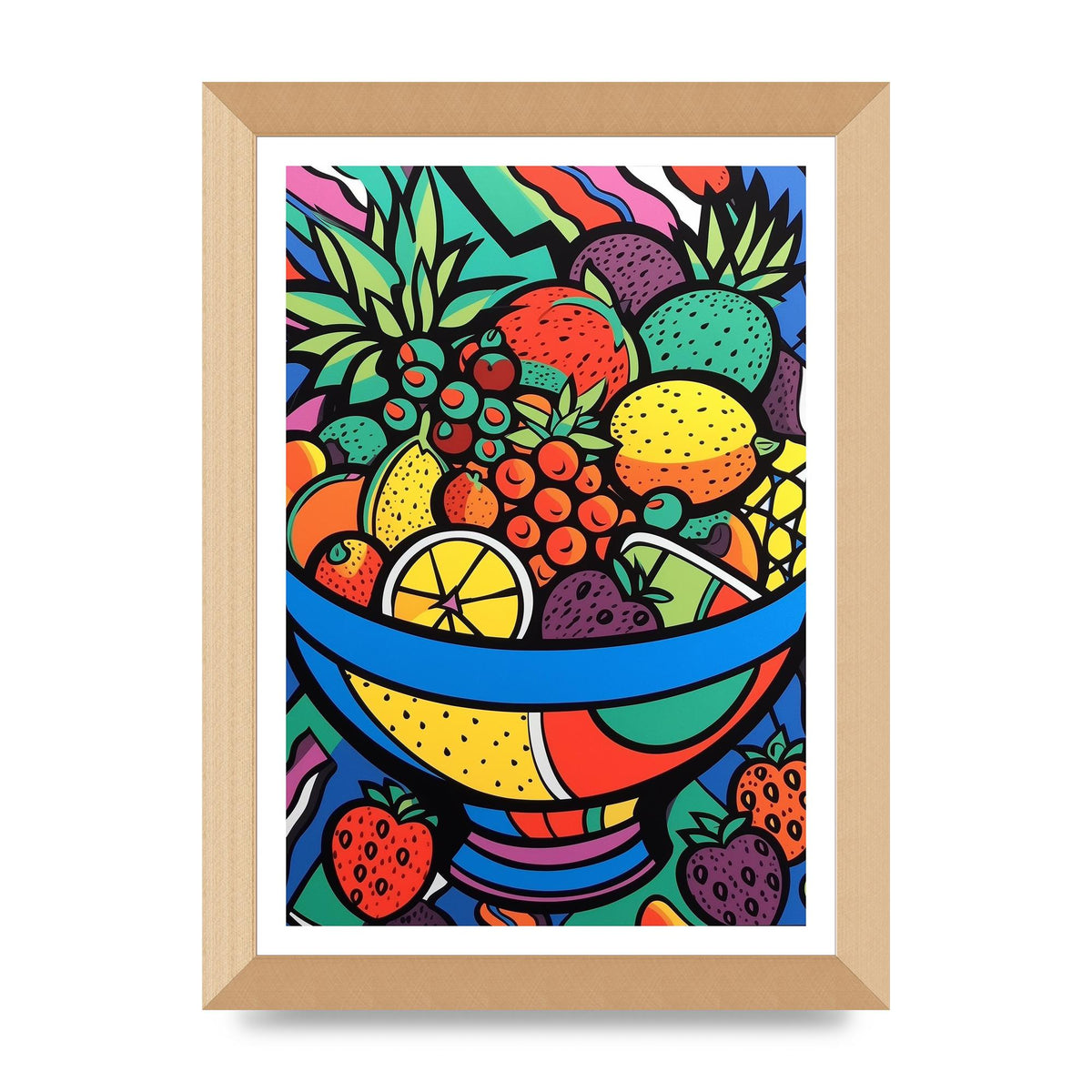 Animated Fruit Bowl in Britto Style