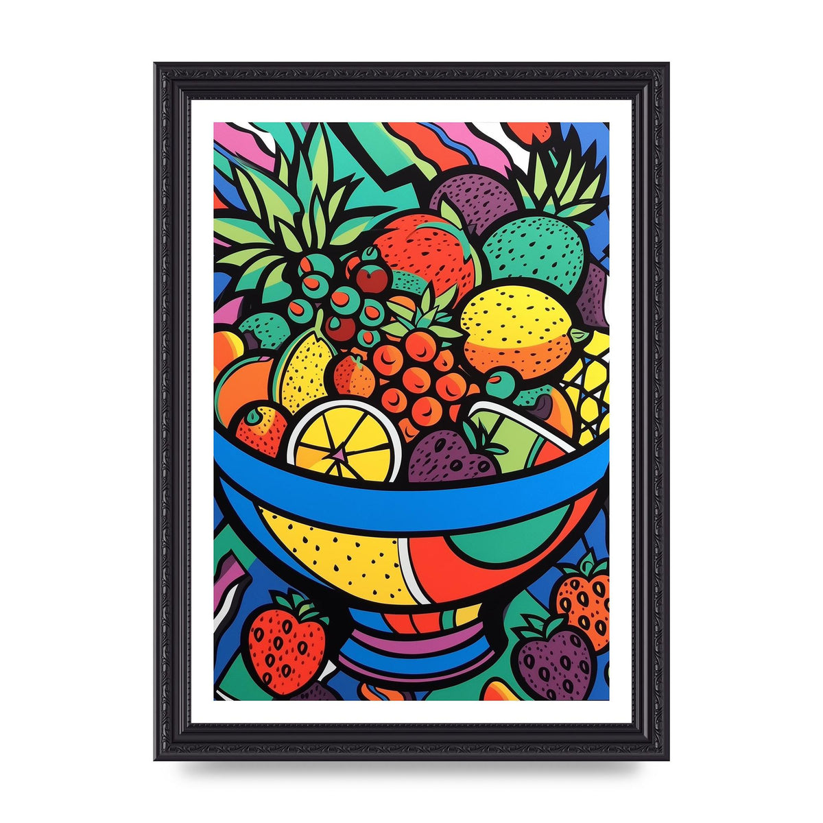 Animated Fruit Bowl in Britto Style