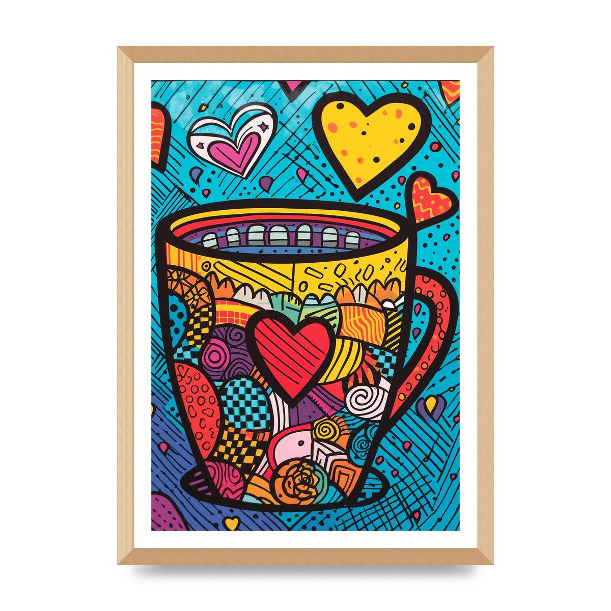 Brittos Vibrant Coffee Mug Risograph