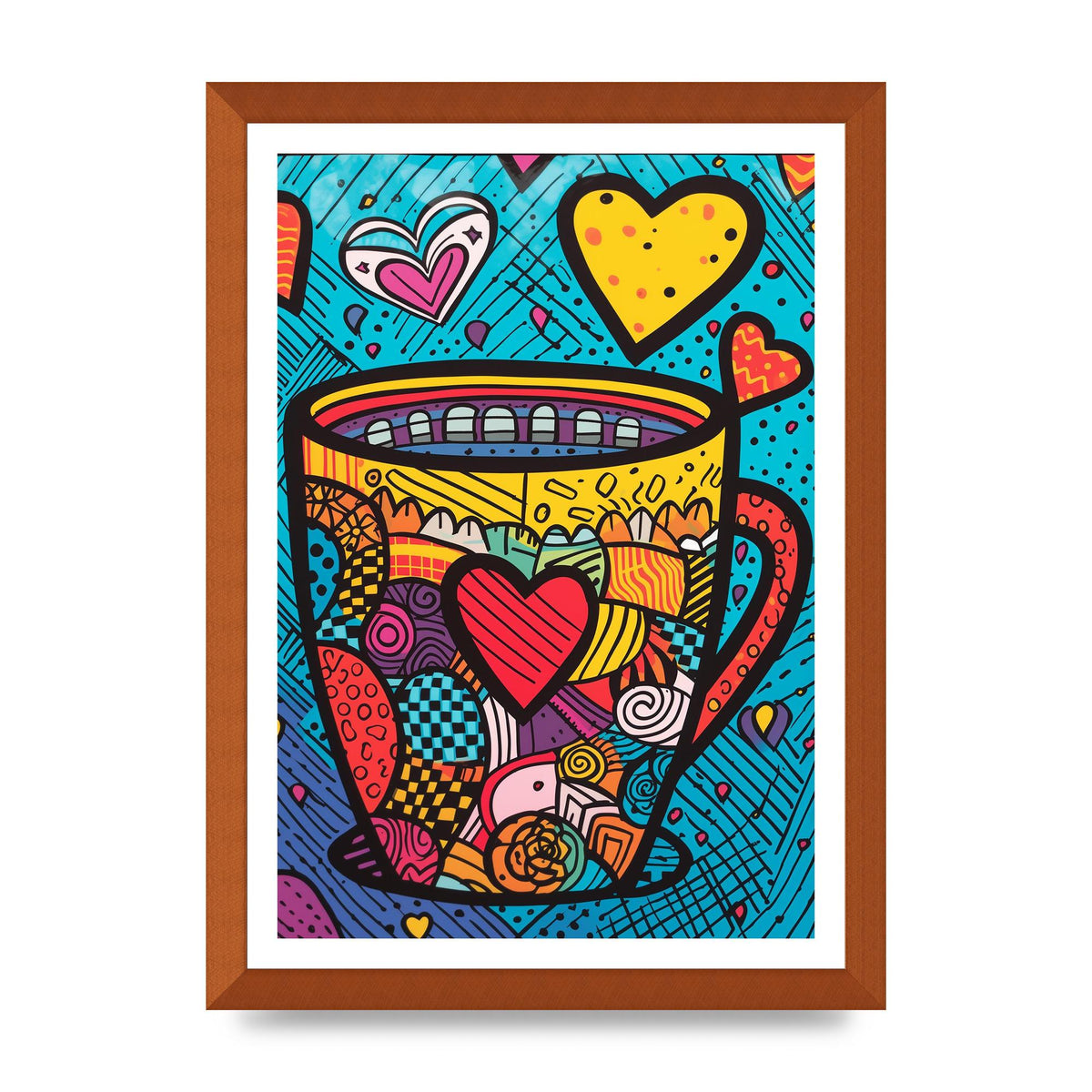 Brittos Vibrant Coffee Mug Risograph