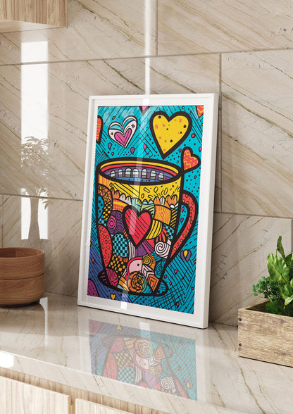 Brittos Vibrant Coffee Mug Risograph