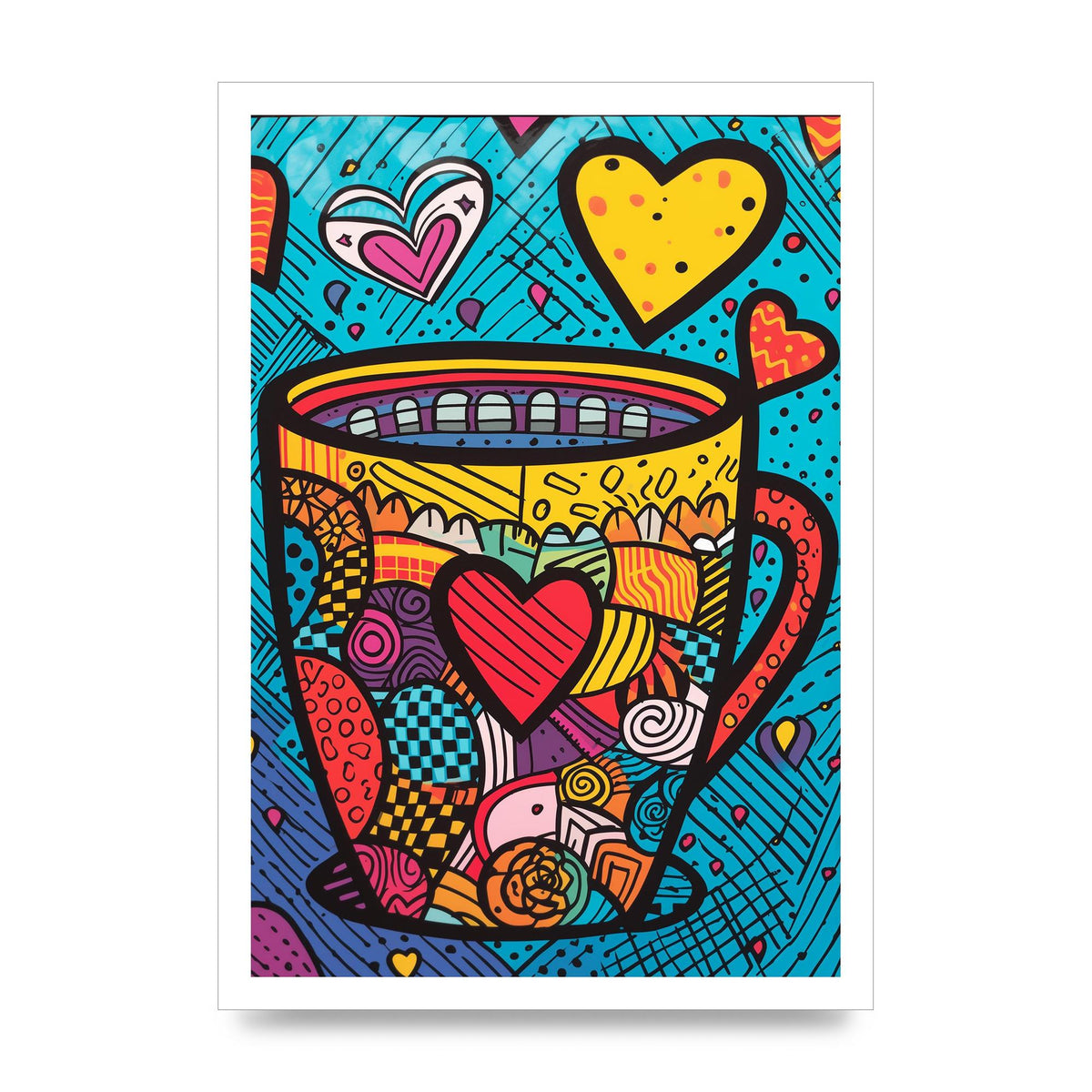 Brittos Vibrant Coffee Mug Risograph