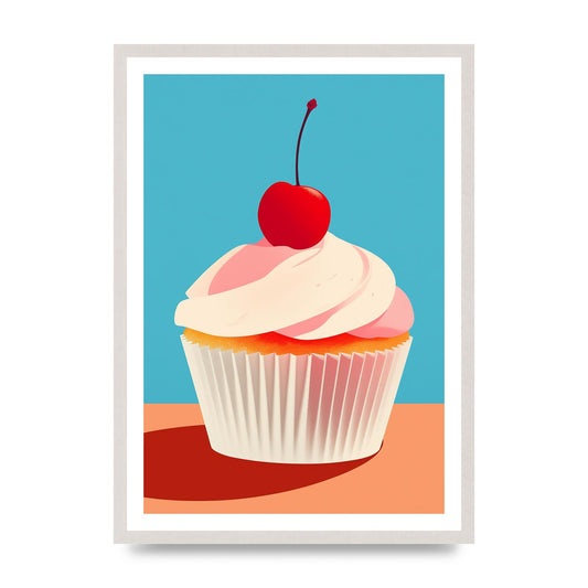 OKeeffe Inspired Cupcake with Cherry