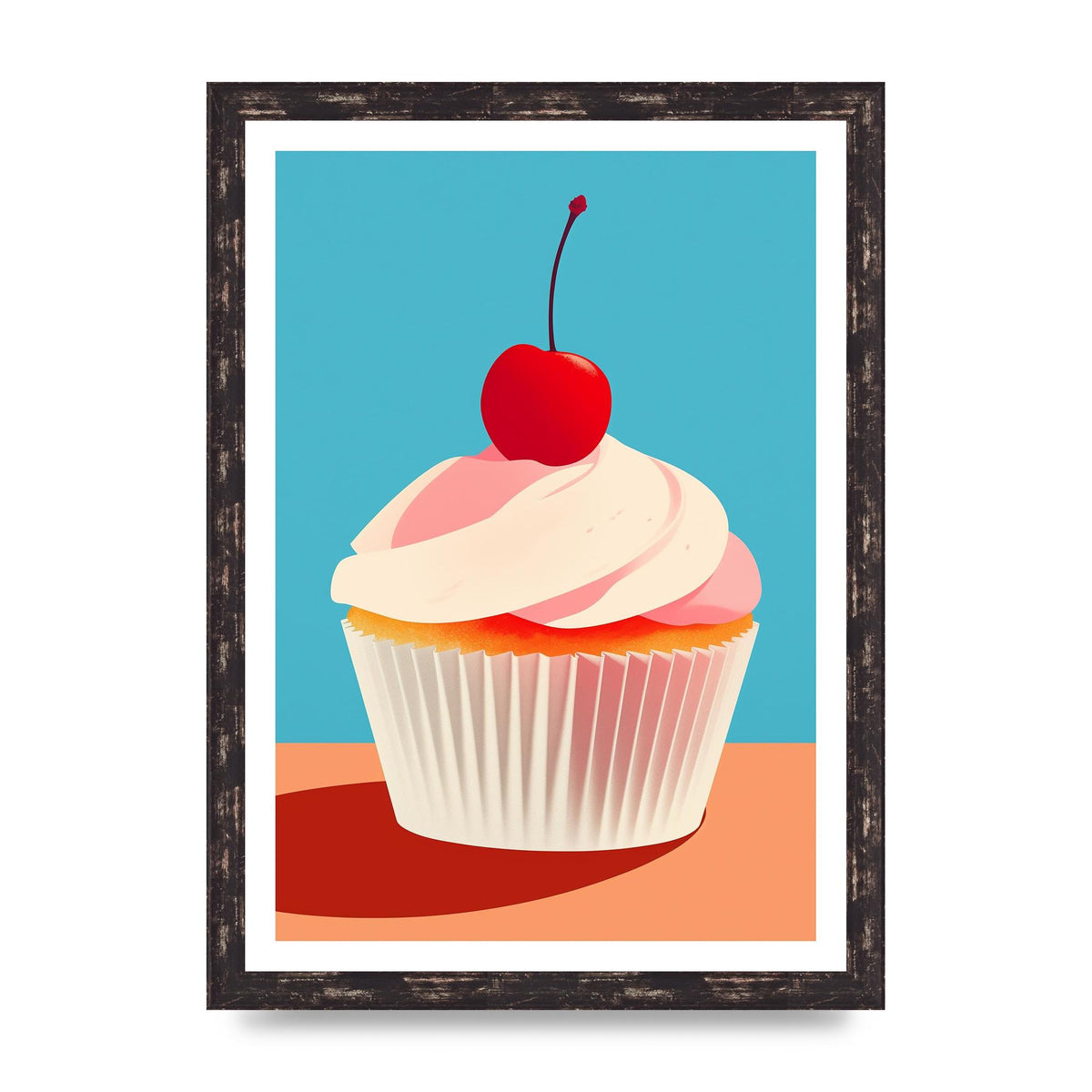 OKeeffe Inspired Cupcake with Cherry