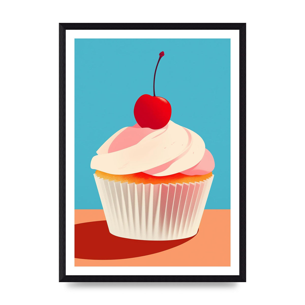 OKeeffe Inspired Cupcake with Cherry