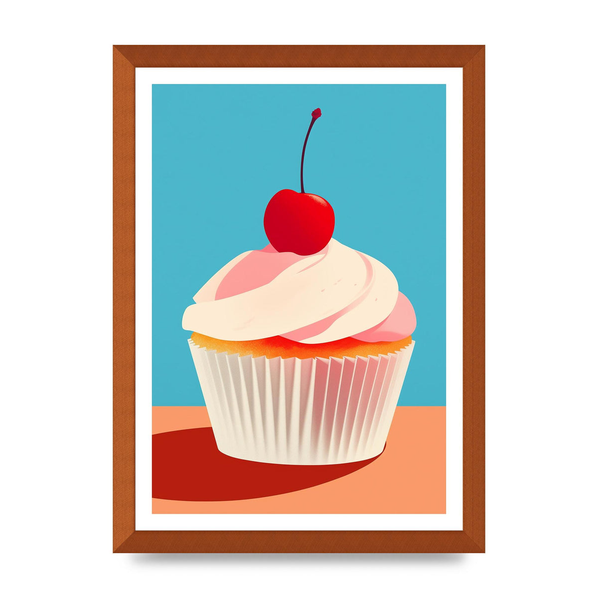 OKeeffe Inspired Cupcake with Cherry