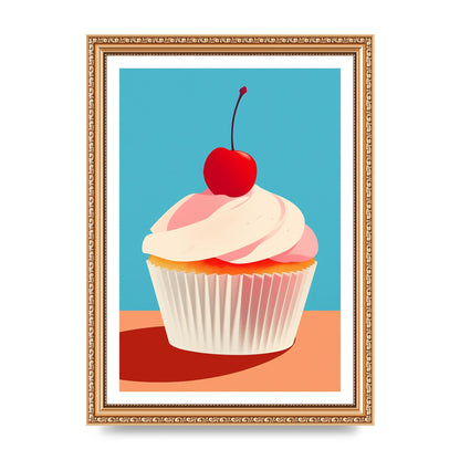 OKeeffe Inspired Cupcake with Cherry
