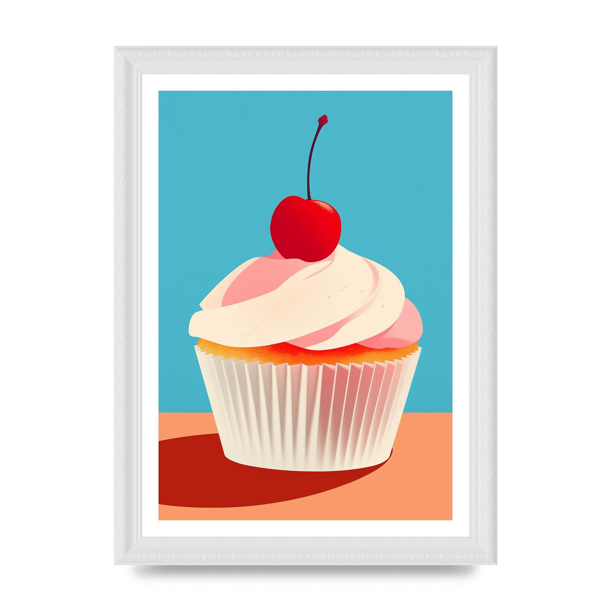 OKeeffe Inspired Cupcake with Cherry