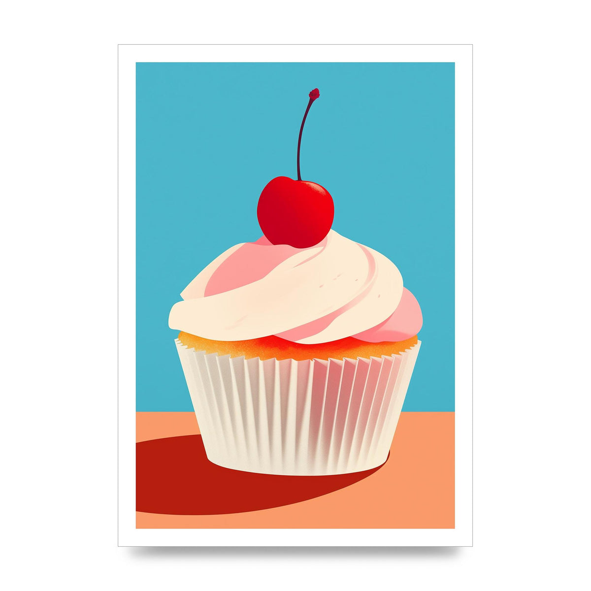 OKeeffe Inspired Cupcake with Cherry