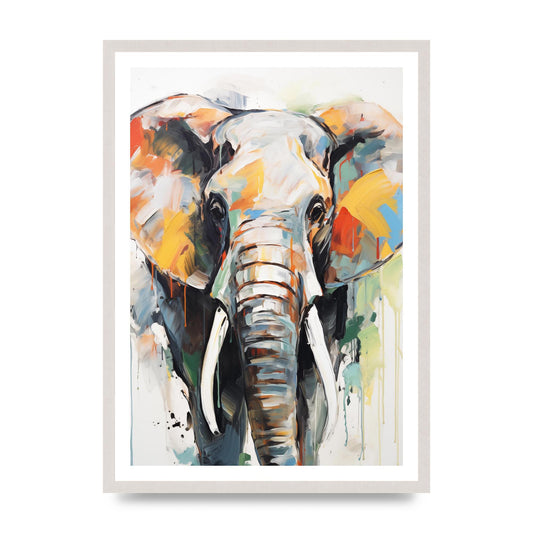 Elephant Contour Black and White