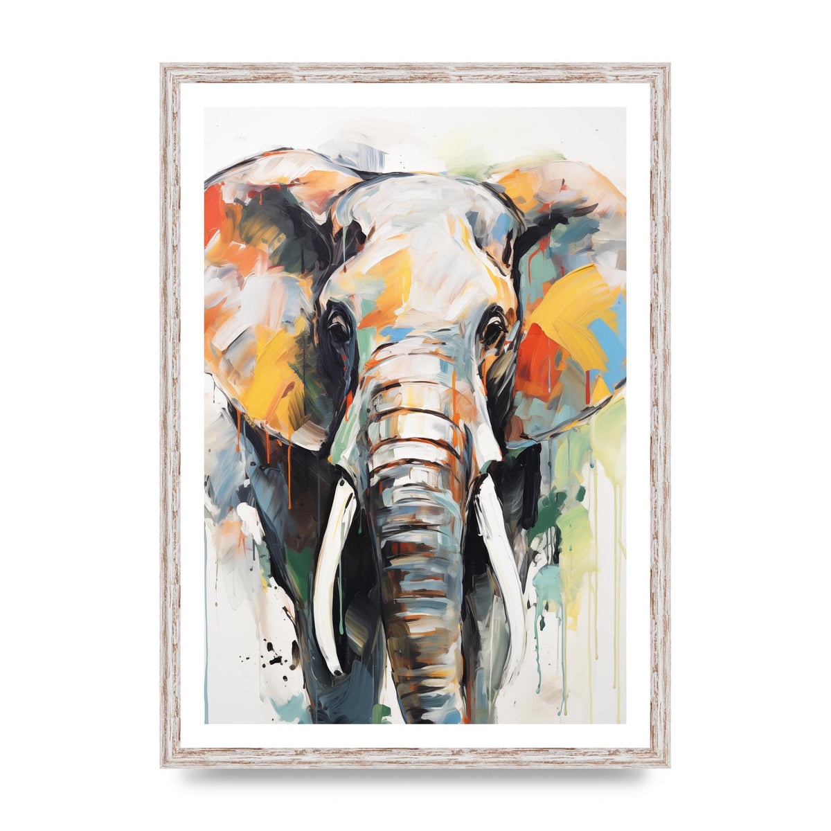 Elephant Contour Black and White