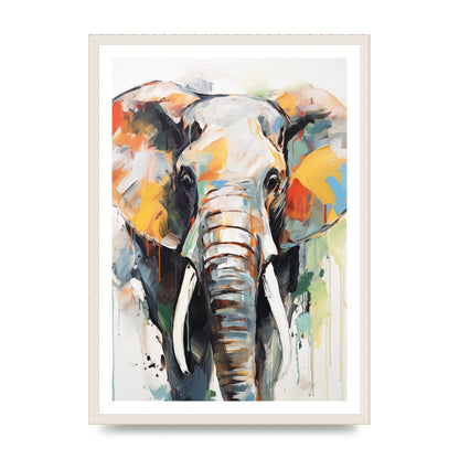 Elephant Contour Black and White