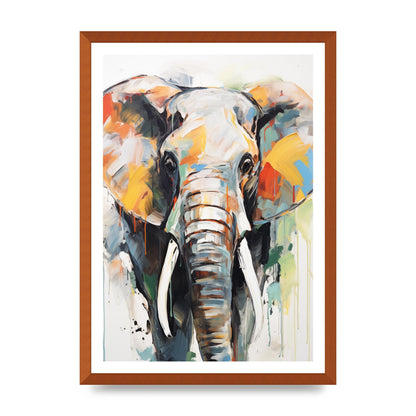 Elephant Contour Black and White