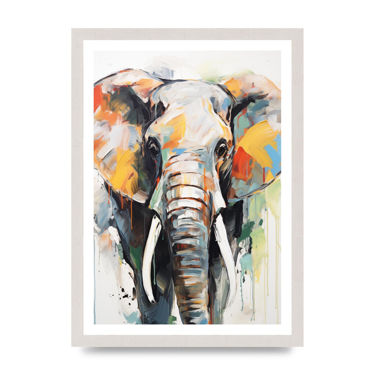 Elephant Contour Black and White