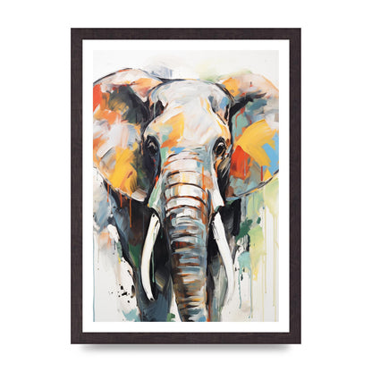Elephant Contour Black and White