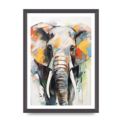 Elephant Contour Black and White