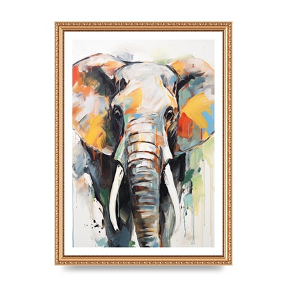 Elephant Contour Black and White