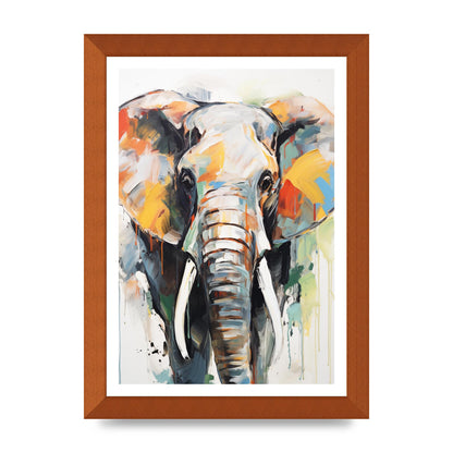 Elephant Contour Black and White