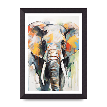 Elephant Contour Black and White