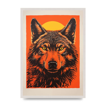 Wolfs Mystery on Orange Risograph