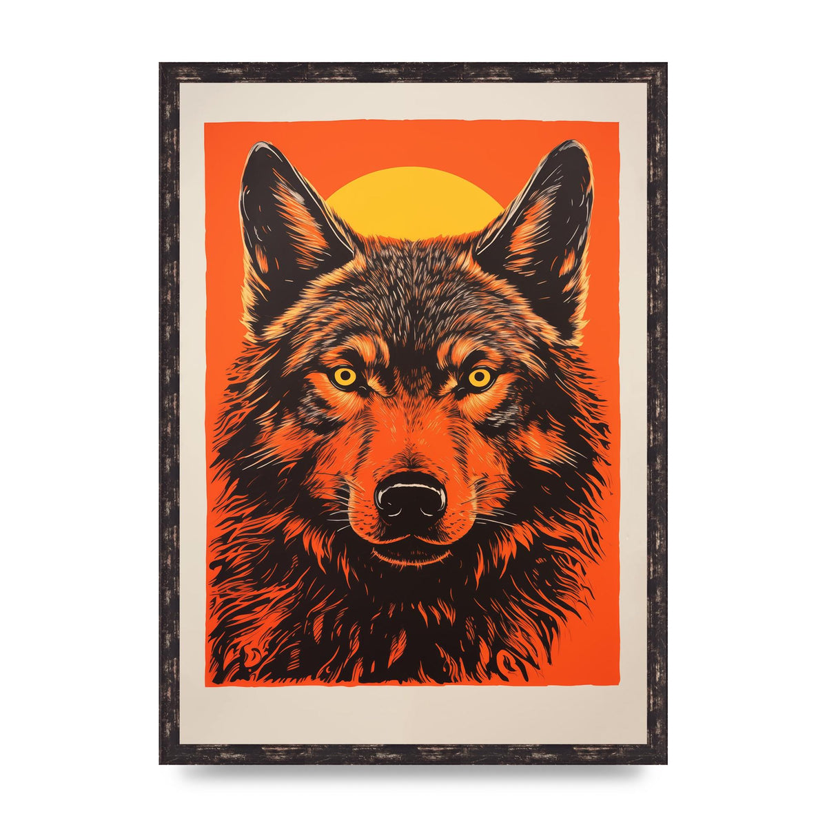 Wolfs Mystery on Orange Risograph