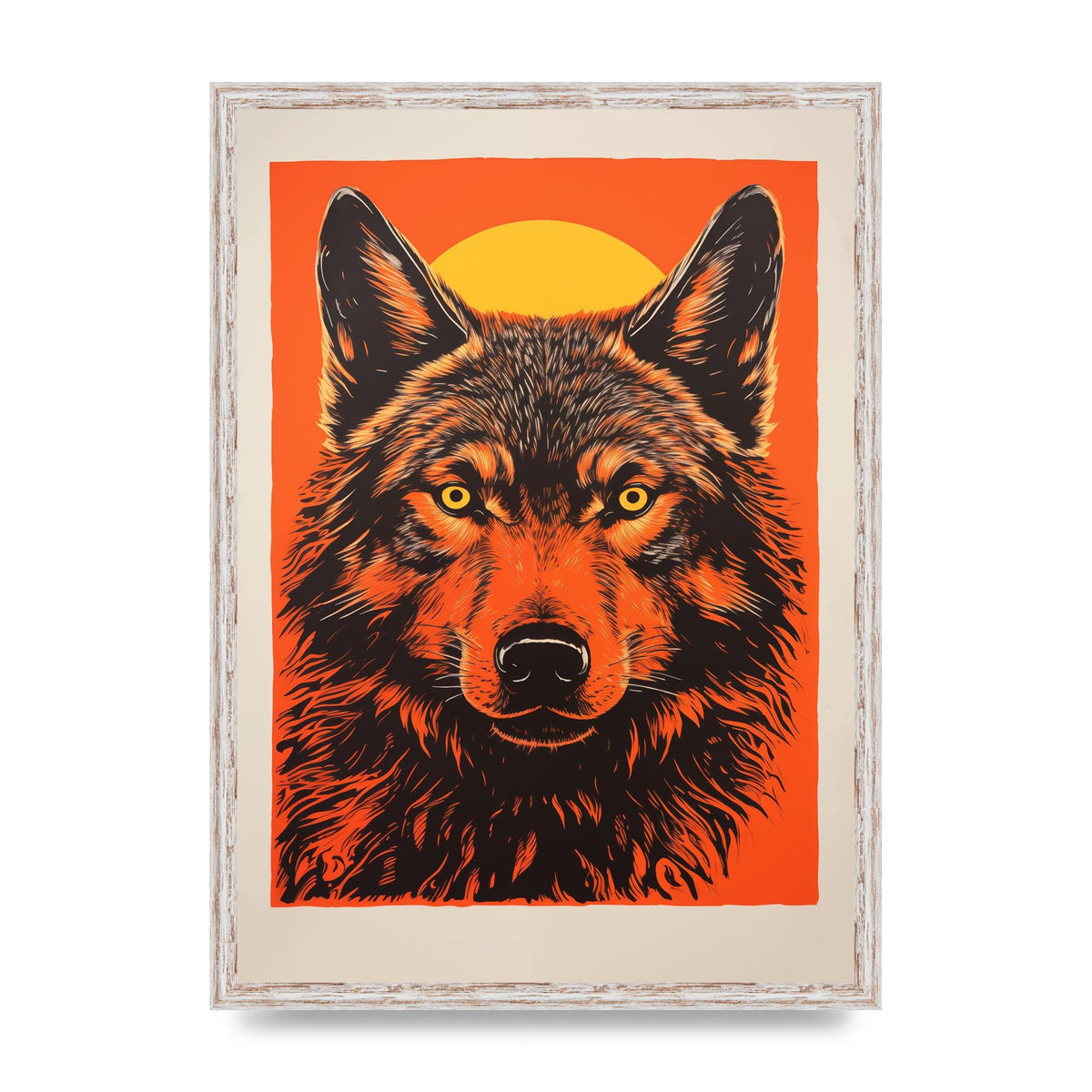 Wolfs Mystery on Orange Risograph
