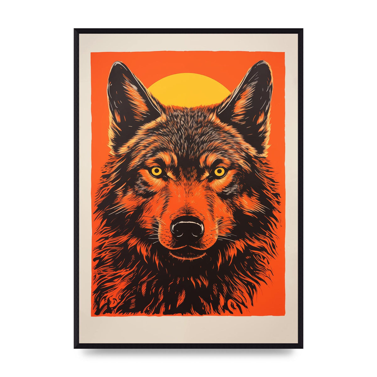 Wolfs Mystery on Orange Risograph