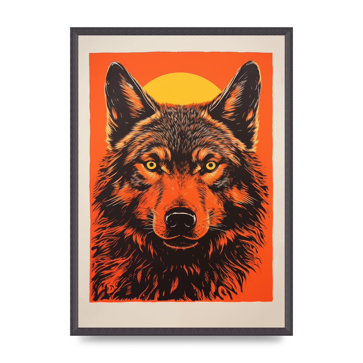Wolfs Mystery on Orange Risograph
